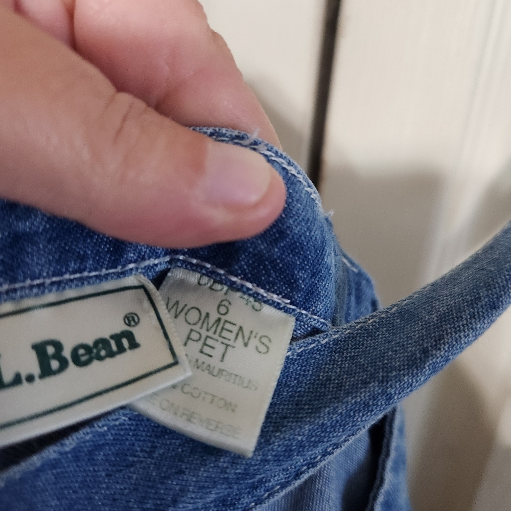 Ll Bean Denim Overalls Dress - Picture 9 of 12